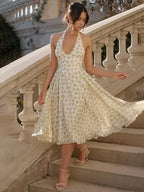 Waist Wrap Spaghetti Strap Print Floral Dress image 10