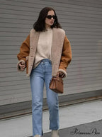 Warm Lamb Wool Casual Lapel Single-breasted Thickened Pocket Winter Stylish Coat image 3