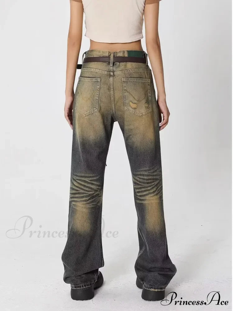 Wash Made Old Blue Micro Flared Retro Trendy Jean image 5