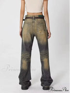 Wash Made Old Blue Micro Flared Retro Trendy Jean image 5