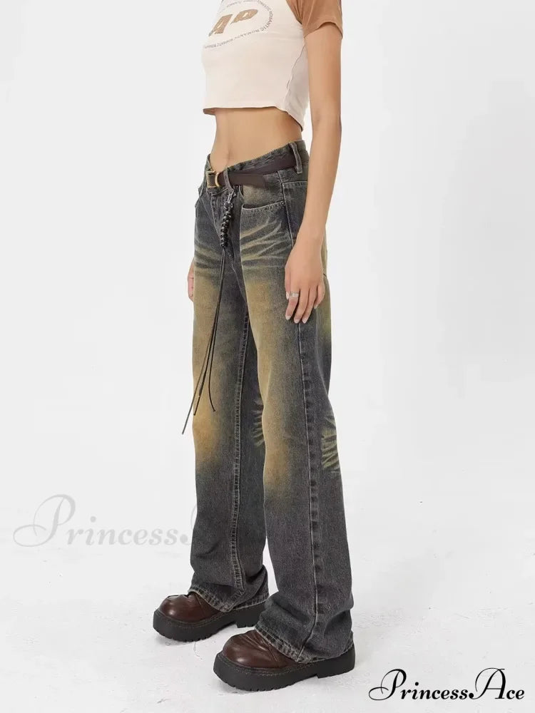 Wash Made Old Blue Micro Flared Retro Trendy Jean image 3