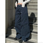 Washed Patchwork Y2K Women Jeans Pants image 2