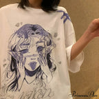 White Cartoon Female Kawaii Tops Tee image 7