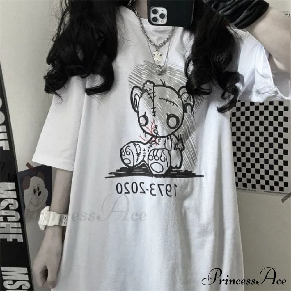 White Cartoon Female Kawaii Tops Tee image 18