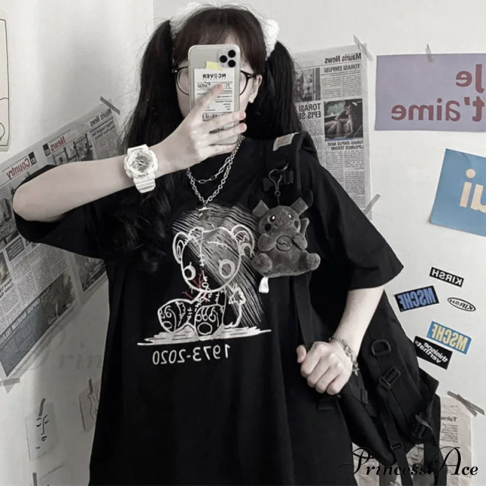 White Cartoon Female Kawaii Tops Tee image 19