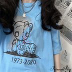 White Cartoon Female Kawaii Tops Tee image 5