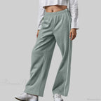 White Contrast Side Pants image 1