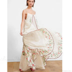 White Floral Embroidered Maxi Dress image 3