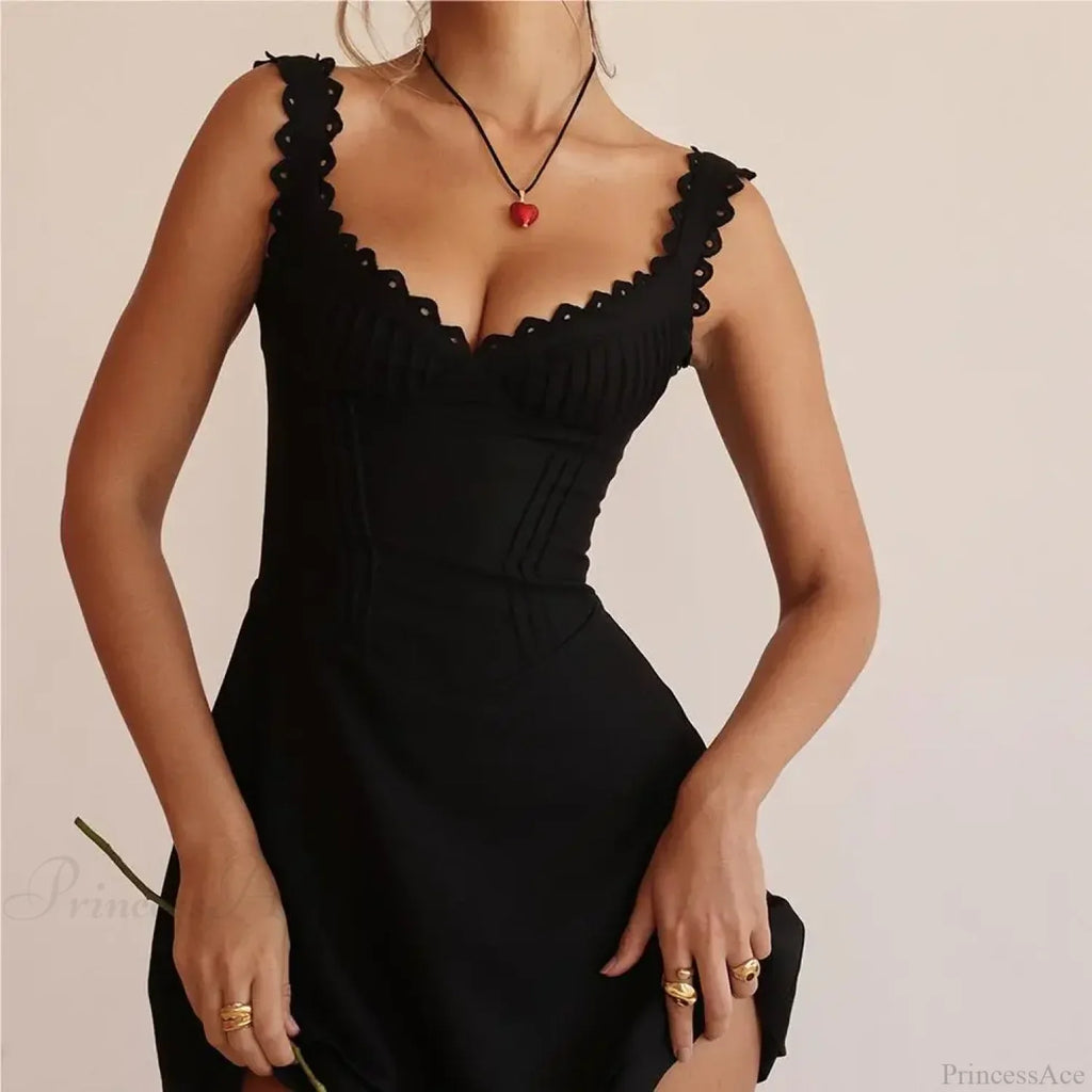 White Knitted Lace Mini Dress image 2