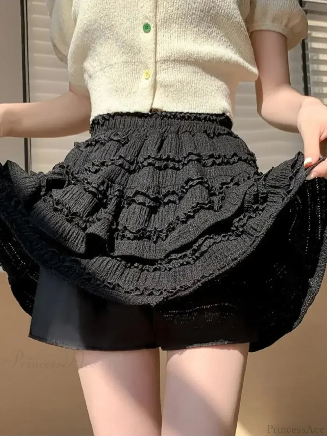 White Lace Spring Cake Skirt image 5