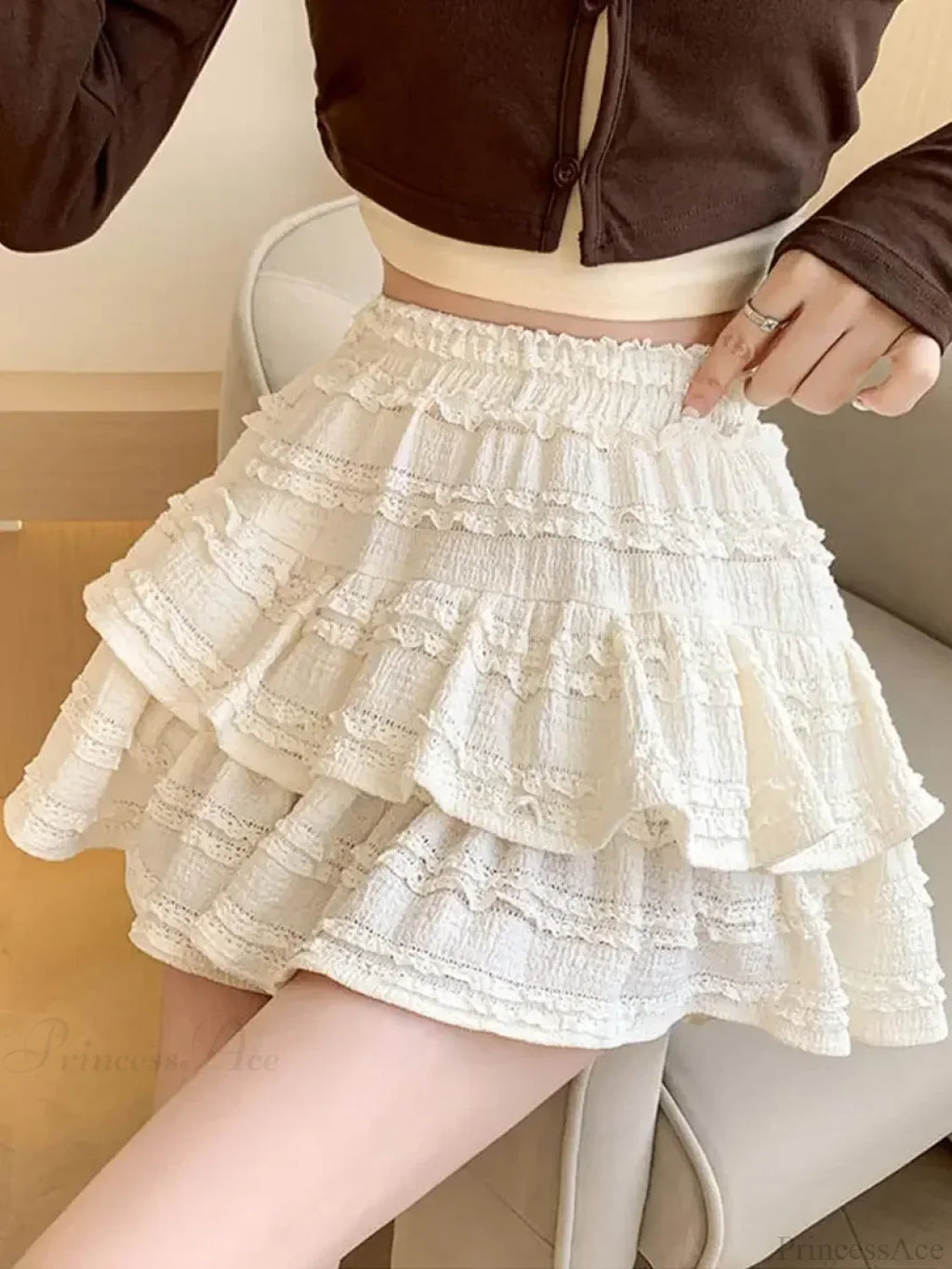 White Lace Spring Cake Skirt image 3