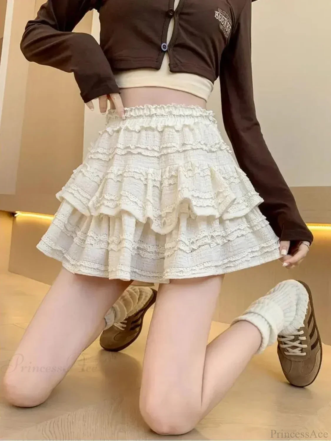 White Lace Spring Cake Skirt image 6