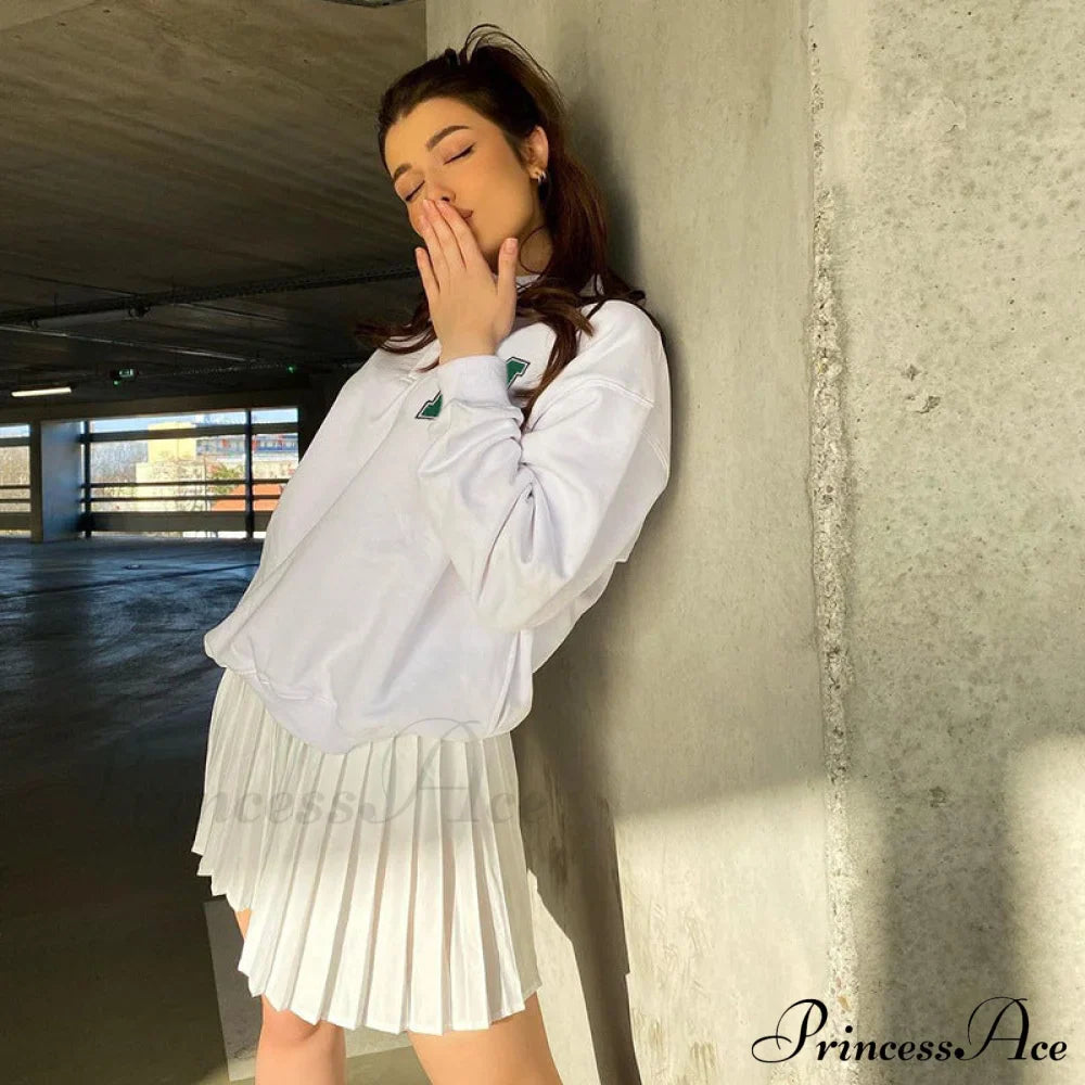 White Loose Letter Print T-shirt image 2