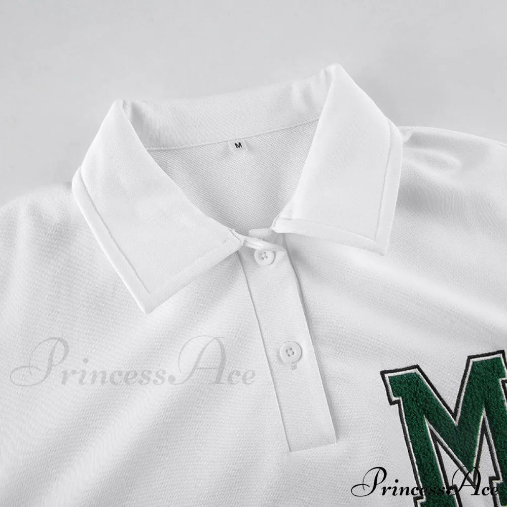 White Loose Letter Print T-shirt image 3