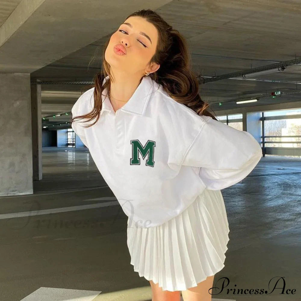 White Loose Letter Print T-shirt image 4