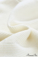 White Neck Knit Ribbed Halter Tank Cross Criss Top image 10