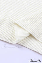 White Neck Knit Ribbed Halter Tank Cross Criss Top image 7