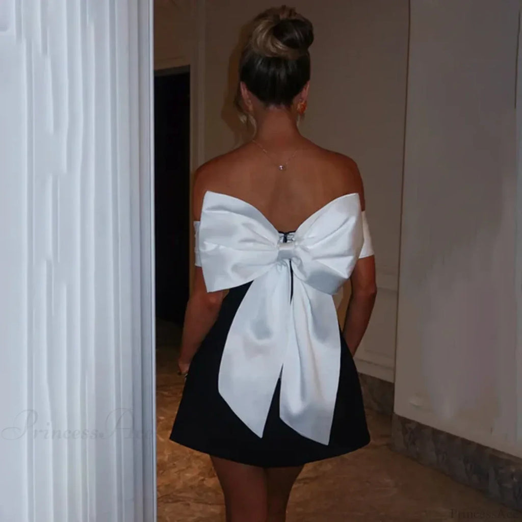 White Pearl Backless Party Dress image 6