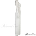 White Shoulder Parties - Women for Split Gown One for Gown and Full-Length Warm-Season Elegant Long Beachwear image 8