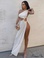 White Shoulder Parties - Women for Split Gown One for Gown and Full-Length Warm-Season Elegant Long Beachwear image 3
