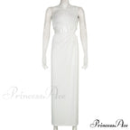White Shoulder Parties - Women for Split Gown One for Gown and Full-Length Warm-Season Elegant Long Beachwear image 6