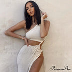White Shoulder Parties - Women for Split Gown One for Gown and Full-Length Warm-Season Elegant Long Beachwear image 5