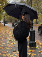White Thicken Cropped Coat image 5