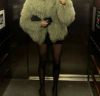 White Thicken Cropped Coat image 6