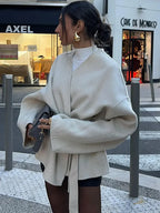 White Woolen Short Coat image 1