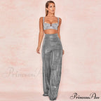 Wide Leg High Waist Vintage Bright Silk Casual Pants image 5