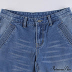 Wide Leg Oversize Y2K Patterned Baggy Winter Cargo Casual Jeans Low Autumn Waist Women's Trousers image 12