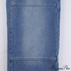 Wide Leg Oversize Y2K Patterned Baggy Winter Cargo Casual Jeans Low Autumn Waist Women's Trousers image 15