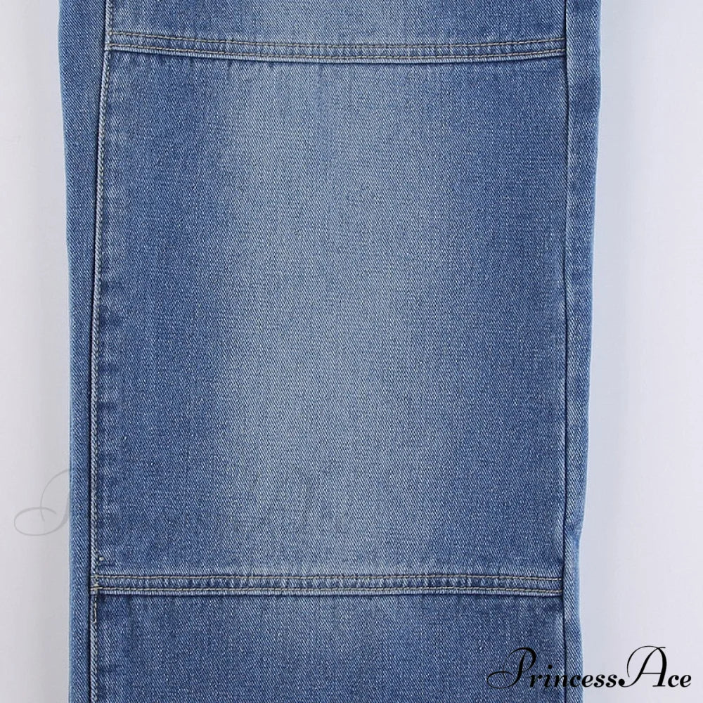 Wide Leg Oversize Y2K Patterned Baggy Winter Cargo Casual Jeans Low Autumn Waist Women's Trousers image 15