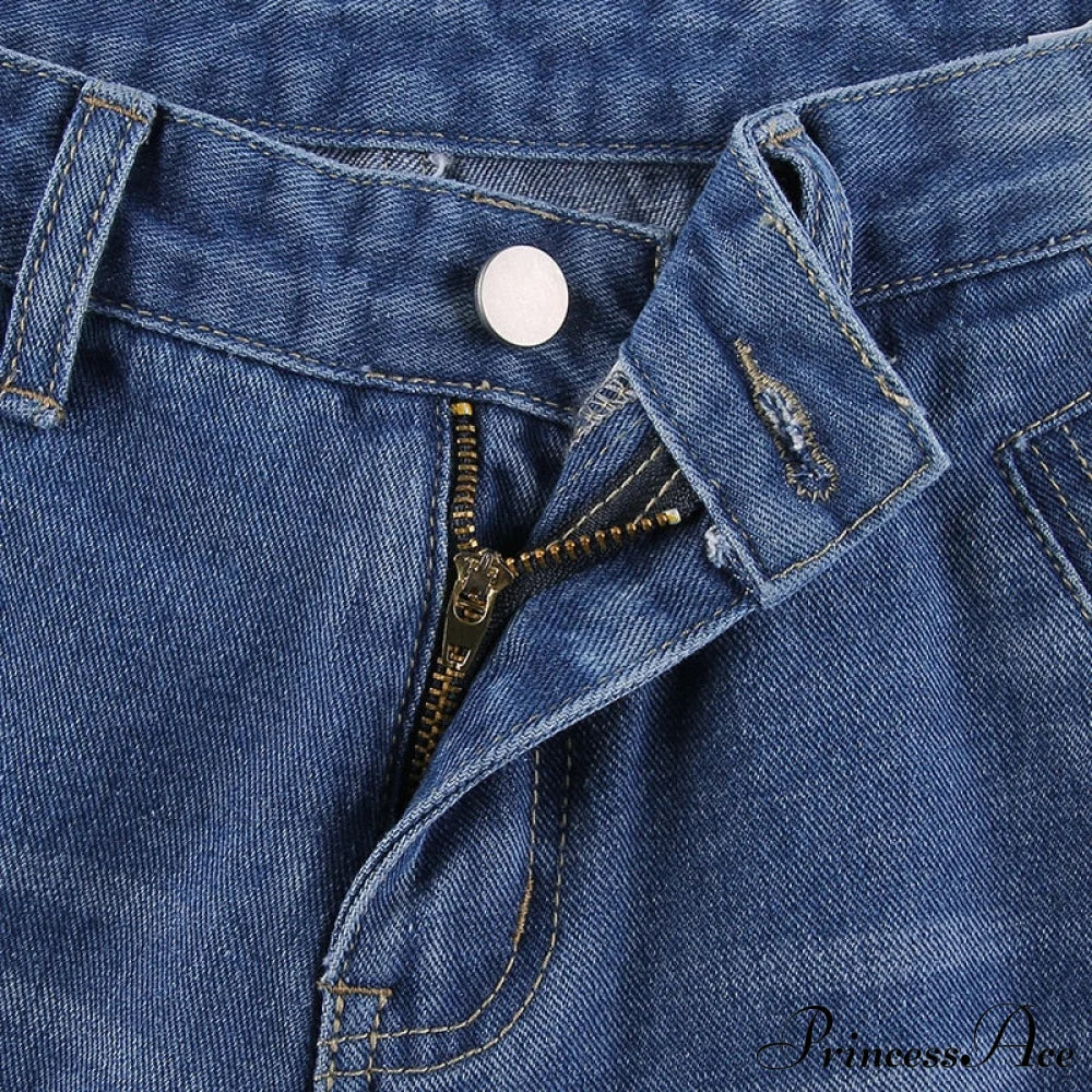 Wide Leg Oversize Y2K Patterned Baggy Winter Cargo Casual Jeans Low Autumn Waist Women's Trousers image 13