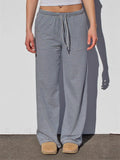 Wide-Leg Striped Drawstring Elastic Casual Sweatpant image 1