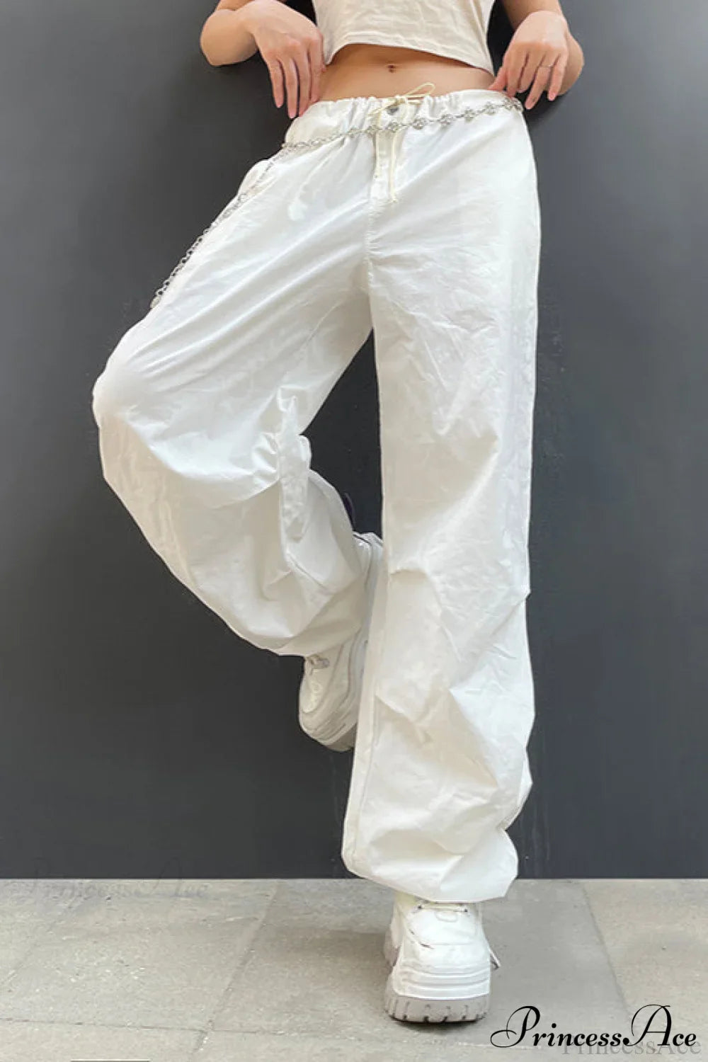 Wide Leg Woven Multi Pocket Cargo Pants image 3
