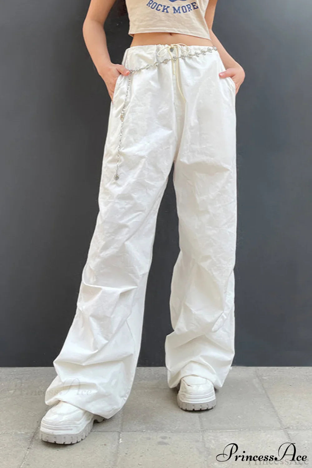 Wide Leg Woven Multi Pocket Cargo Pants image 4