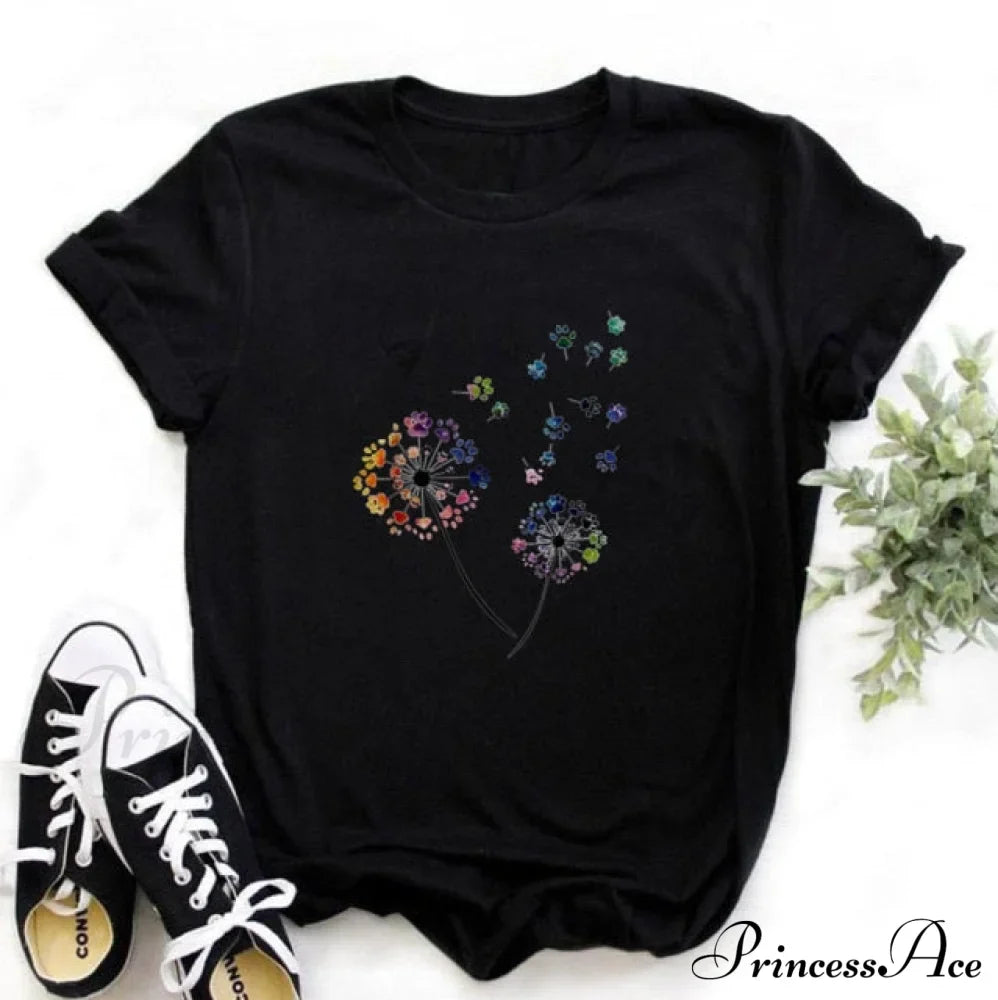 Floral Print Casual Tee image 9