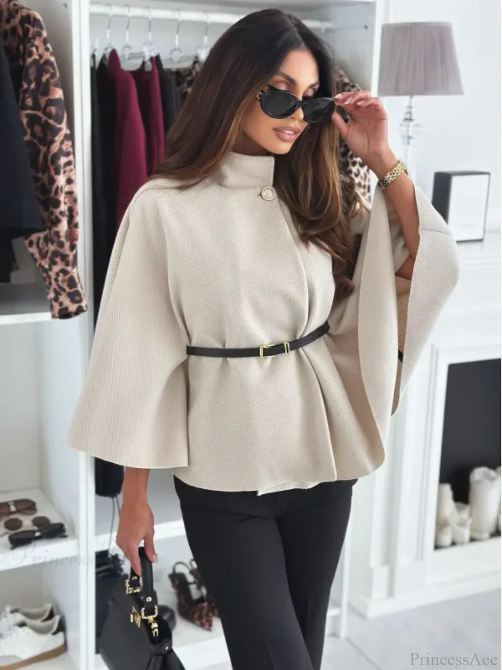 Winter Bat Sleeve Canopy Coat image 3