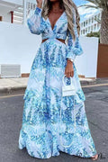 with Long Gown Bachelorette Design V-Neck Flowered Full-Length Sleeves image 1