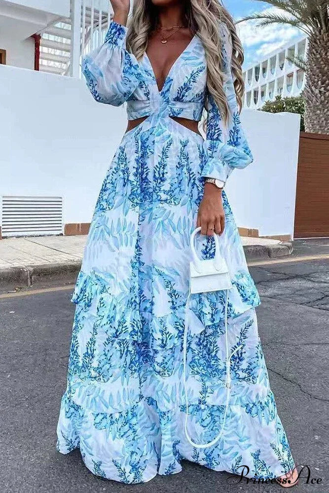 with Long Gown Bachelorette Design V-Neck Flowered Full-Length Sleeves image 1