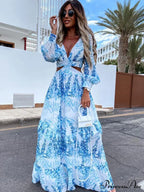 with Long Gown Bachelorette Design V-Neck Flowered Full-Length Sleeves image 2
