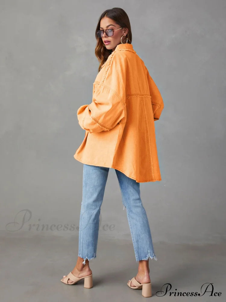 with Raw Jacket Dropped Hem Shoulder image 12