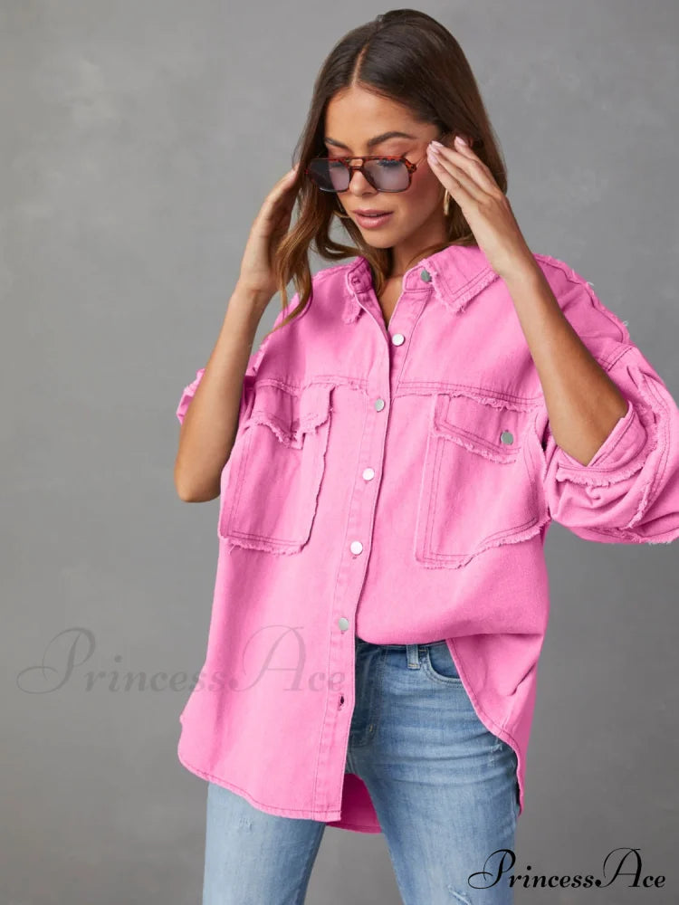 with Raw Jacket Dropped Hem Shoulder image 6