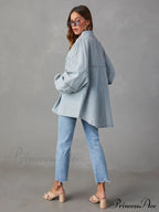 with Raw Jacket Dropped Hem Shoulder image 10