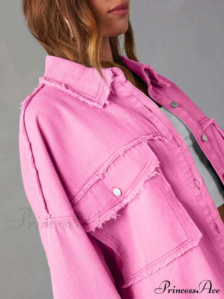 with Raw Jacket Dropped Hem Shoulder image 7