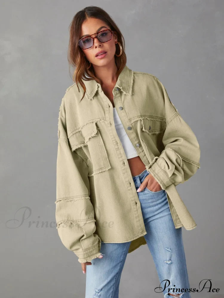 with Raw Jacket Dropped Hem Shoulder image 13