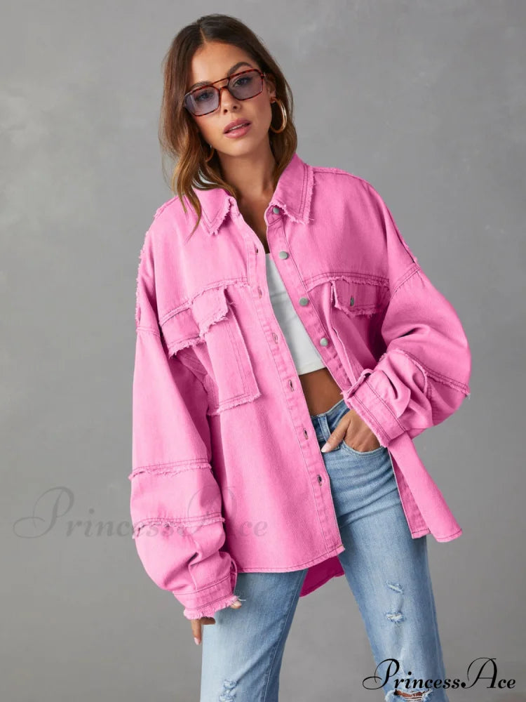 with Raw Jacket Dropped Hem Shoulder image 5