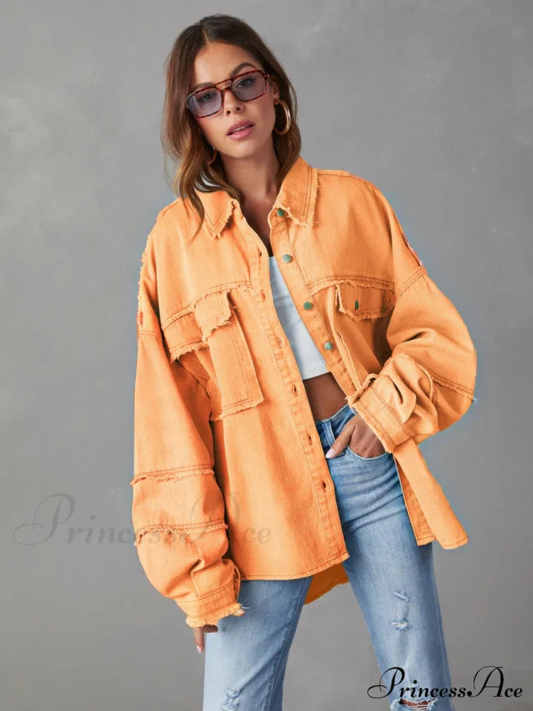 with Raw Jacket Dropped Hem Shoulder image 11