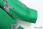 with Satin Blouse Design Arm - Long Women's Zebra Top image 29